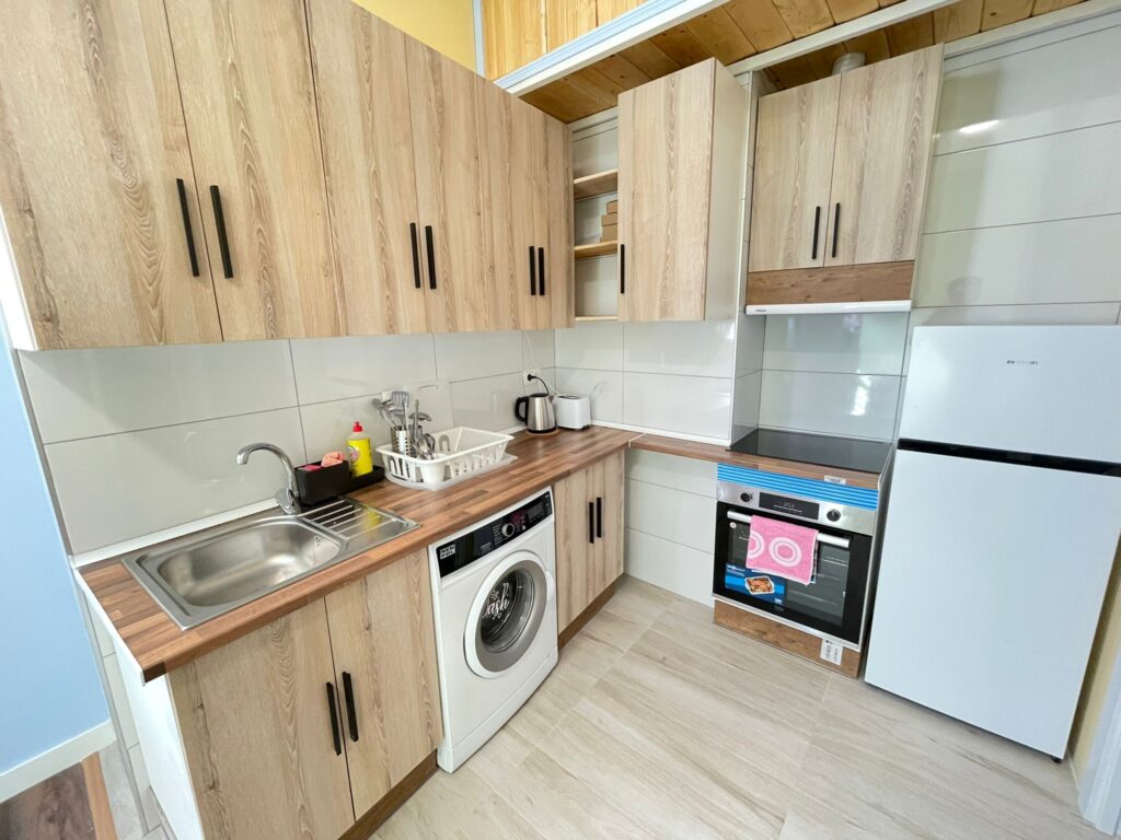 cocina muebles marrones