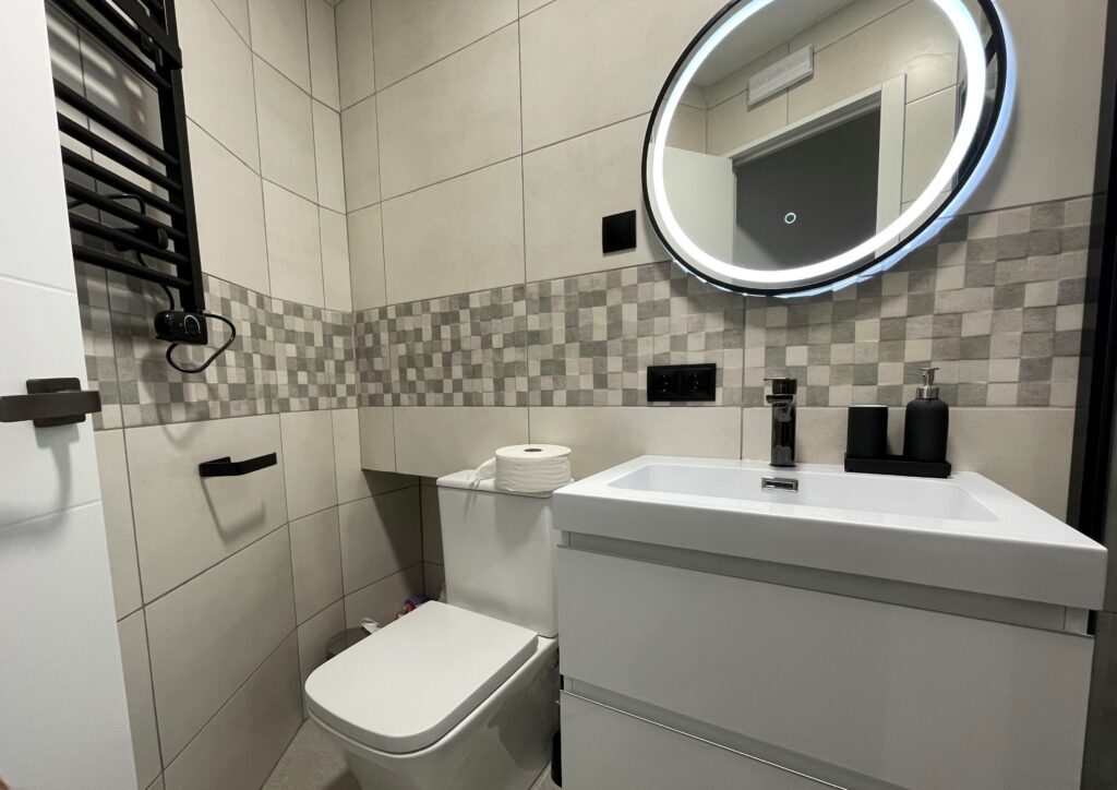 baño espejo con luz